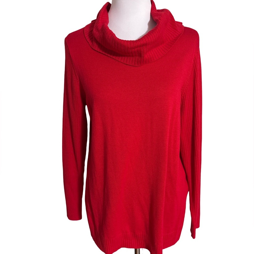 Crown & Ivy Red Turtleneck Sweater
